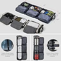 Vista 4 de XCMAN Bolsa de snowboard con ruedas de 63 a 75 pulgadas de longitud ajustable para botas de snowboard de viaje aéreo