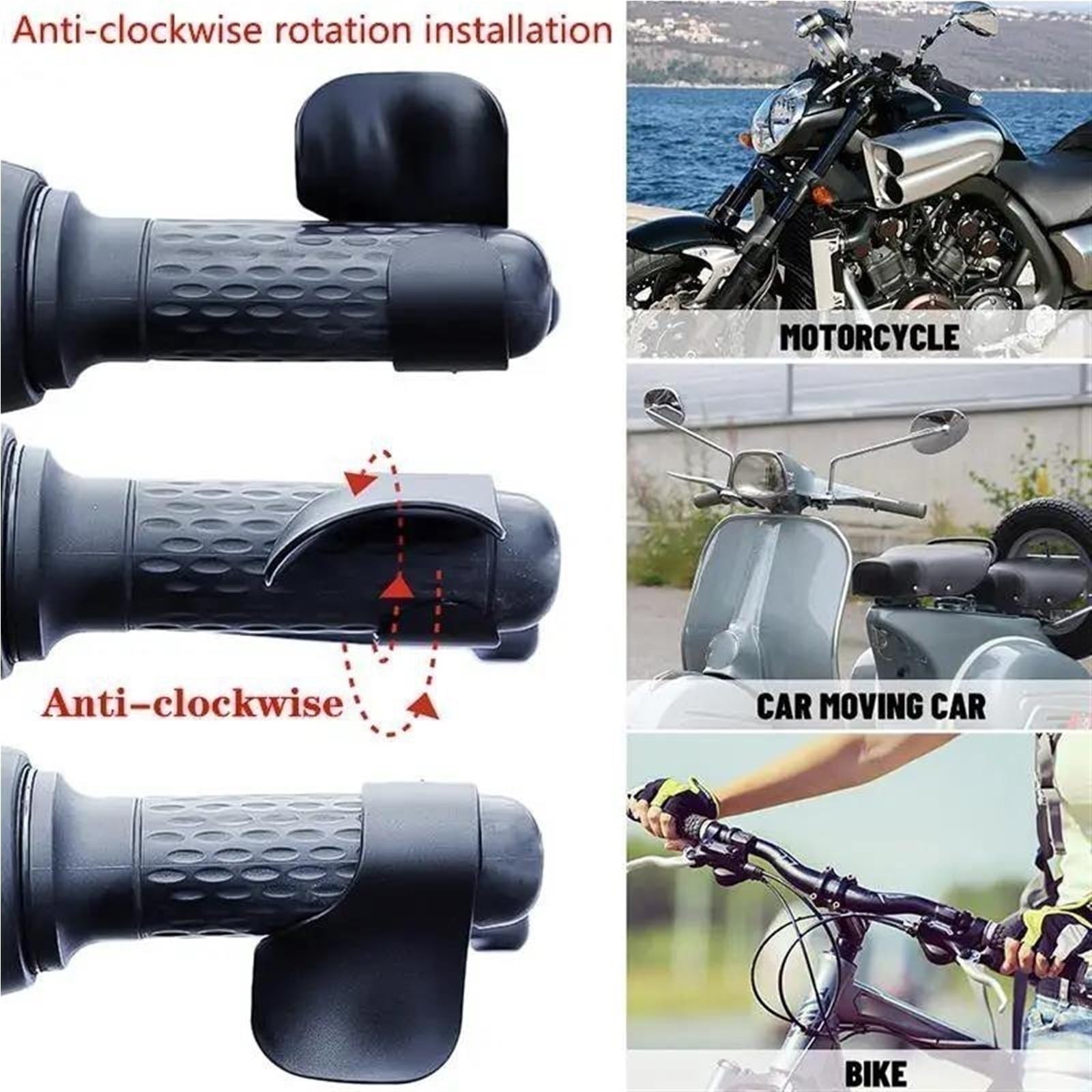 Clip De Rehausseur D'accélérateur pour Moto, Accessoires De Guidon, Économie De Travail pour Yamaha XJR1300 XJR 1300(Noir)