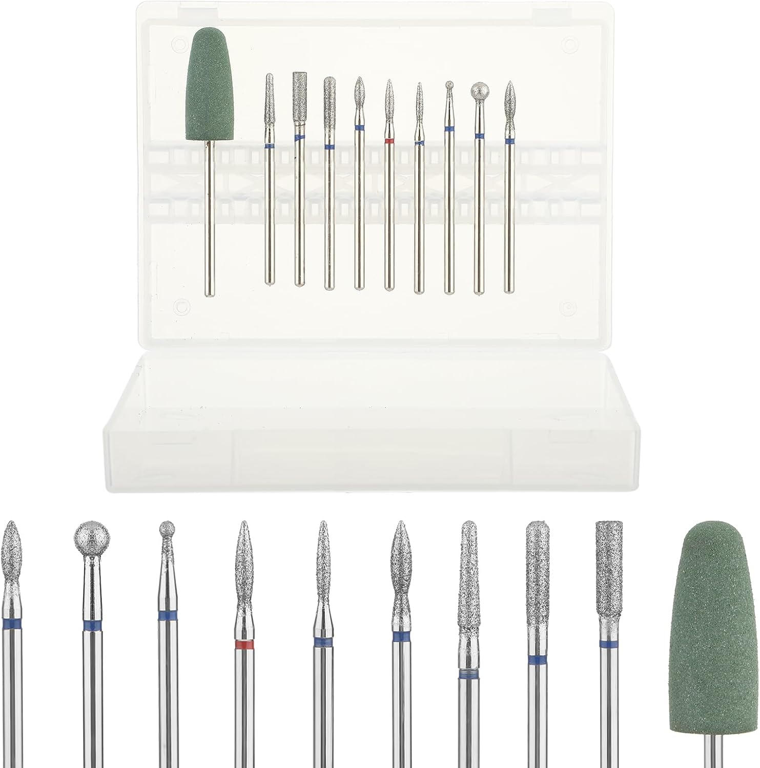10Pcs Nail Boor Nail Bits Forelectric Nagelvijl Russische Manicure Boren Cuticle Remover Nail Producten Voor Manicure Pedicure Thuis Salon Manicure Mensen Voor Nail Tech