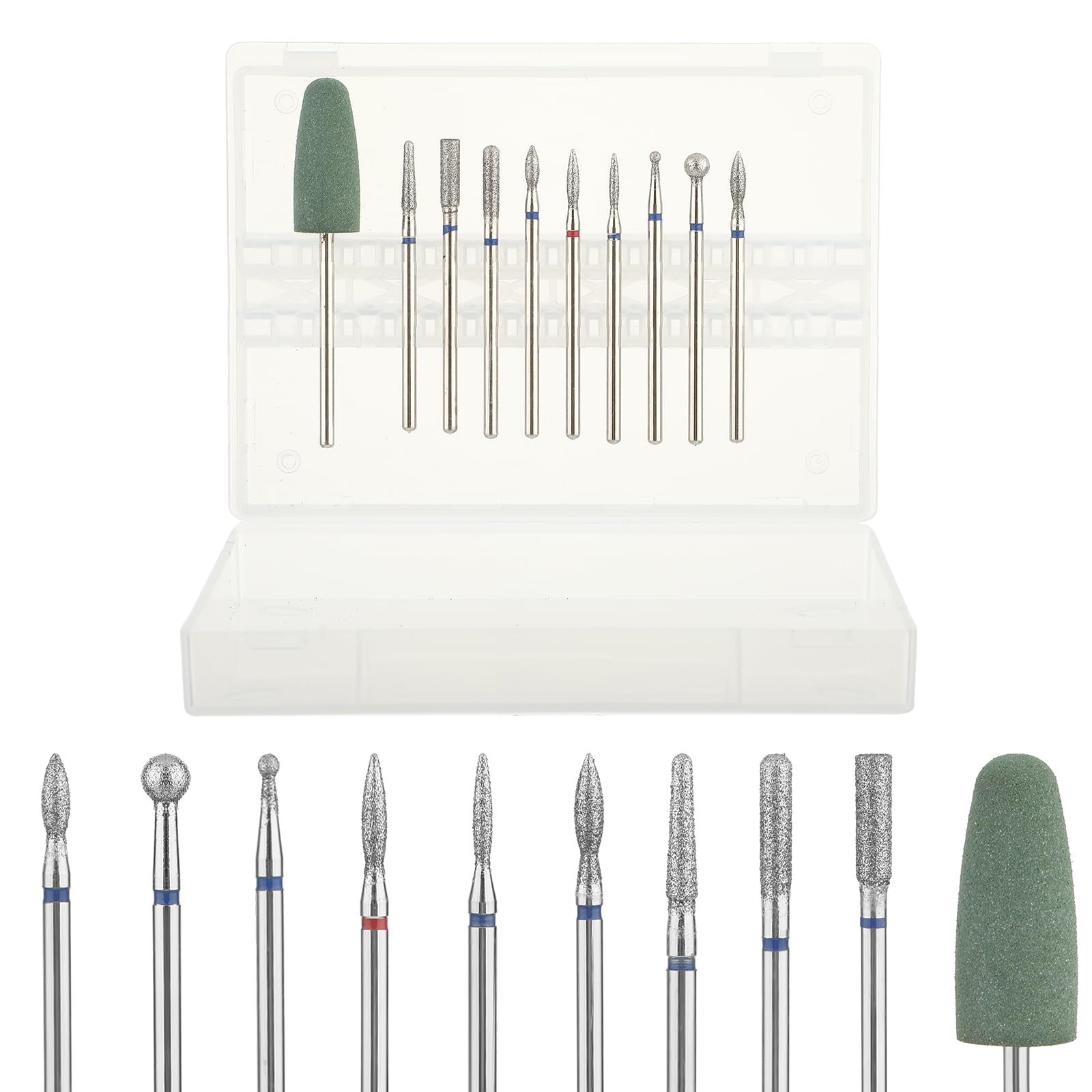 10 Piezas Brocas para Cortadores de Uñas Brocas para Cortadores de Uñas Eléctricas de 3/32 Pulgadas Brocas para Manicura de Aleación Accesorios para Cortadores de Uñas Profesionales para Manicura
