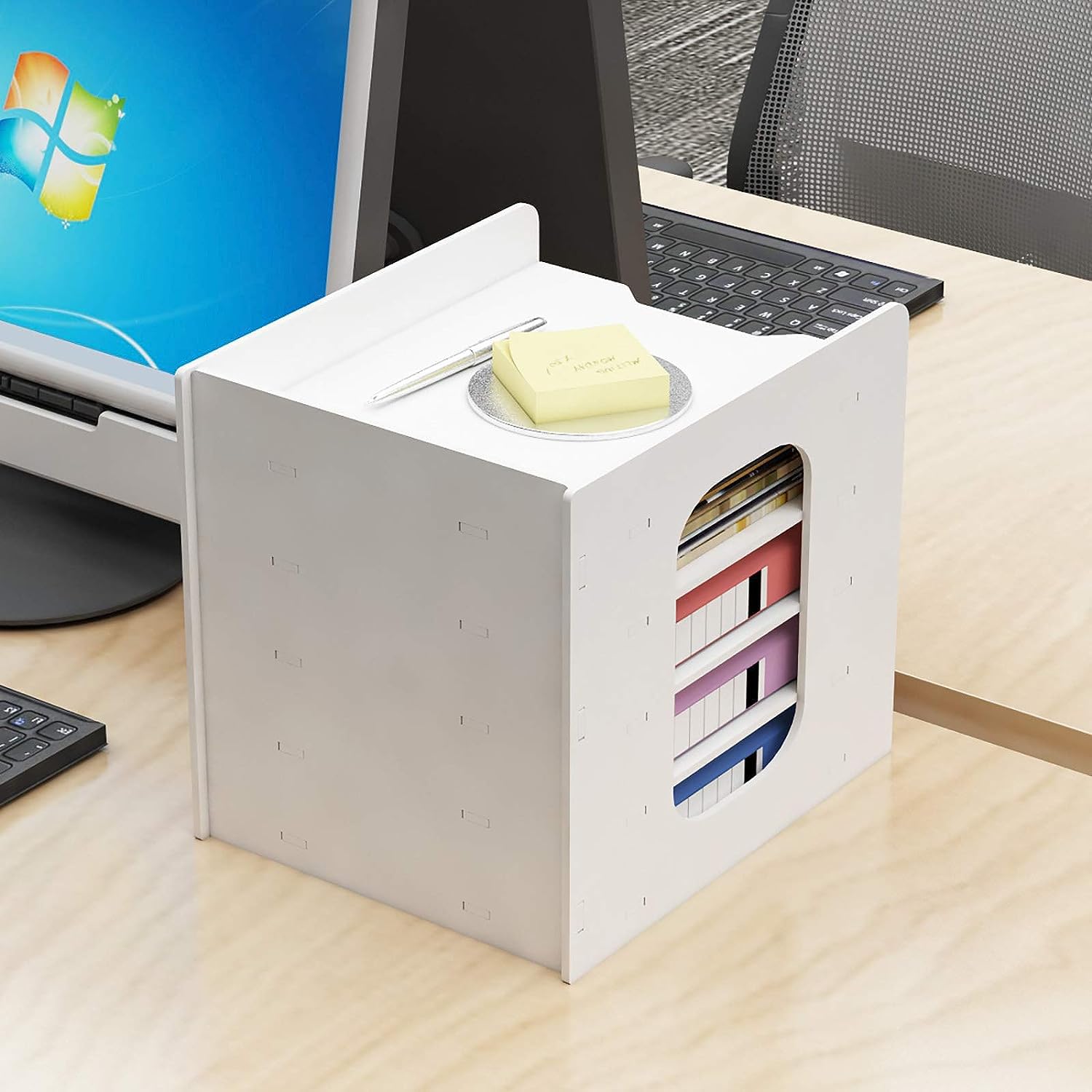PUNCIA Archivador de Documentos A4 Soporte de papel 5 Bandejas PVC Escritorio Organizador de Archivos Bandeja de Papel Almacenamiento para Oficina Sala de Trabajo Escuela Oficina