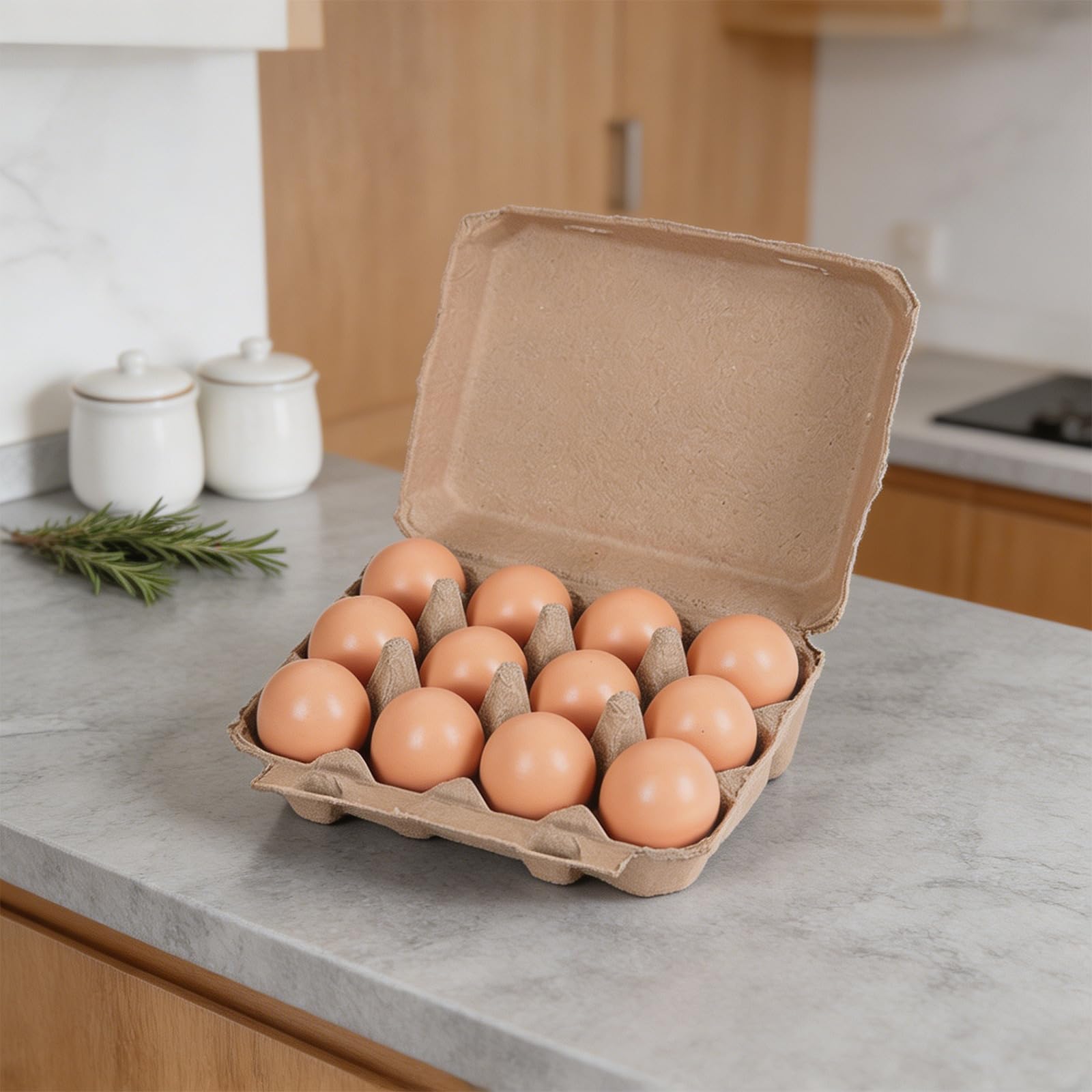 50 cajas de huevos de papel resistentes con 12 compartimentos, ideales para organizar y proteger huevos, herramientas de cocina, cartón de ovocitos