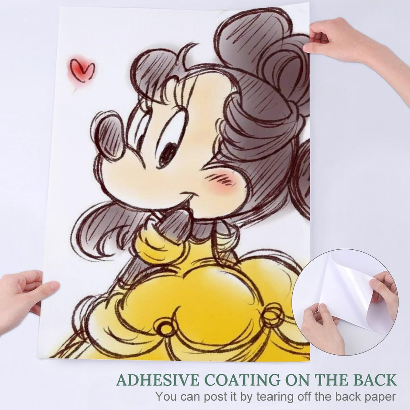 Amazon.co.jp: ミニーマウス ベル ポスター 絵画 インテリア 壁紙用