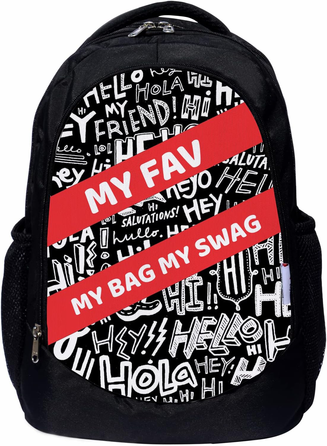MY FAV Printed Laptop Backpack For Men Women, 46X31X21Cm Waterproof Laptop Bag Fit Upto 15.2" Laptops, Heavy Duty Long Durable Laptop/School Bag For Boys & Girls-30 L, Large, Multicolor
