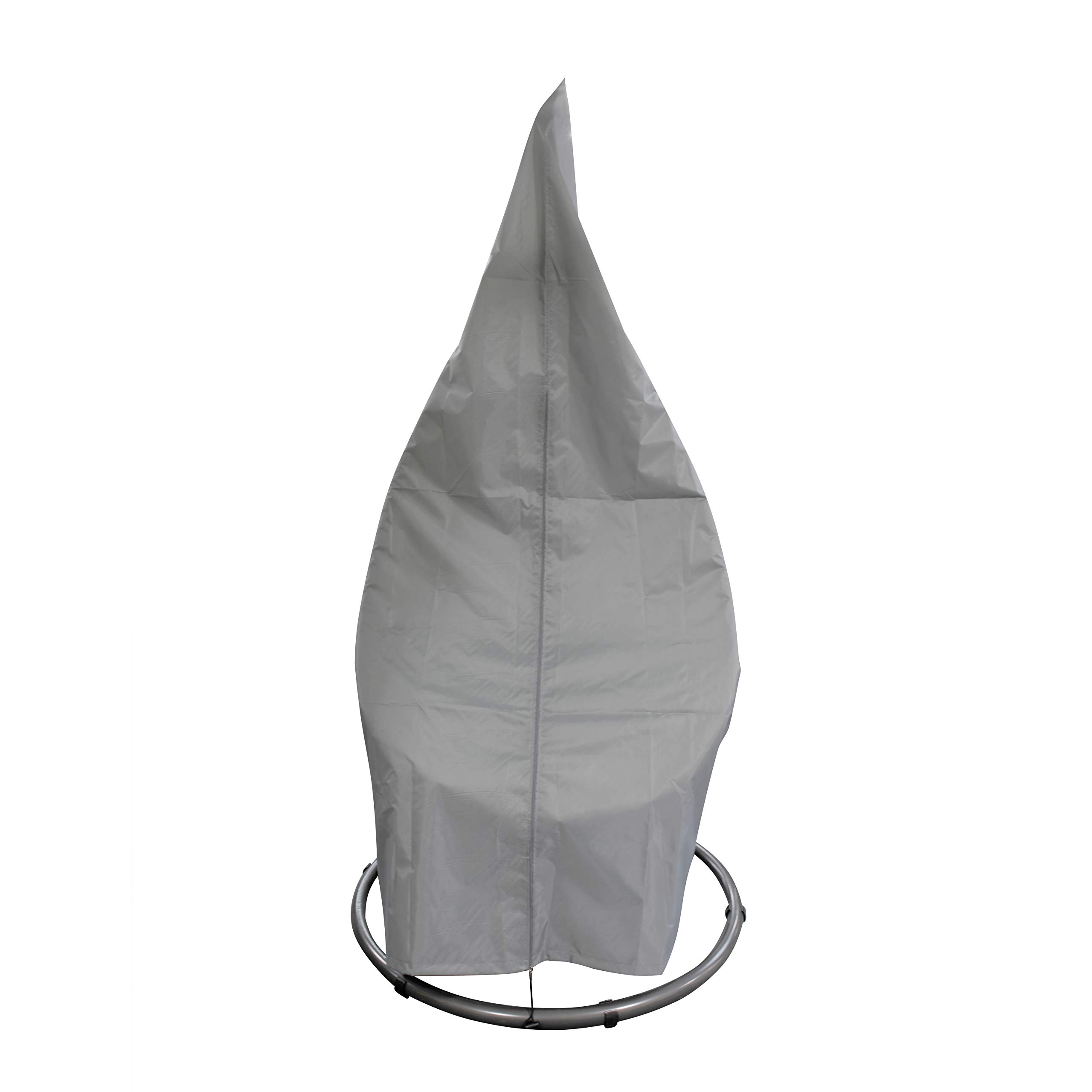 greemotion Schutzhülle für Hängesessel, Wasserabweisende Hülle aus Polyester, Schutzhaube mit Zugband und Reißverschluss, grau, ca. 70 x 210 x 70 cm