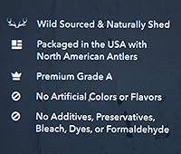 Vista 9 de Marca Yaxa – Cuerno de alce dividido Wag con desprendimiento natural, de larga duración para masticadores agresivos, XL