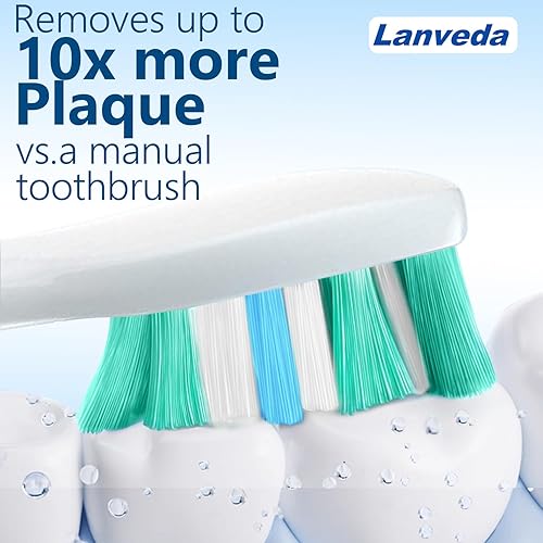 Miniatura 4 de Paquete de 12 cabezales de repuesto para cepillos de dientes Philips Sonicare 4100 6100, cabezales de repuesto C1 C2 para cepillo de dientes