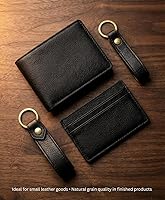 Vista 4 de Pieles de cuero de vaca de grano natural (negro, 10 pies cuadrados)