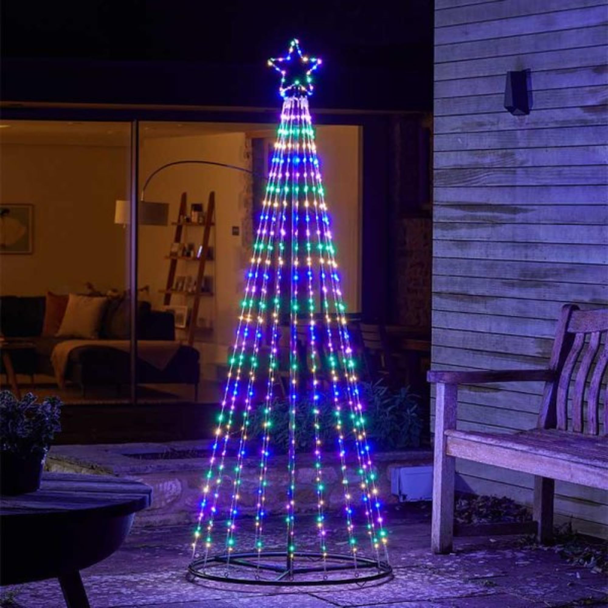 Samuel Alexander 1.8m LED Twinkle Maypole Christmas Tree - Multi-Coloured