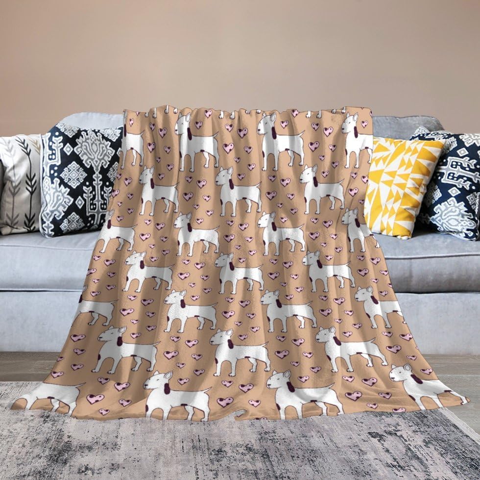 ブルテリアをスケッチします。 ソファブランケット暖かい毛布を投げますソファブランケット装飾ホームィスホテ用