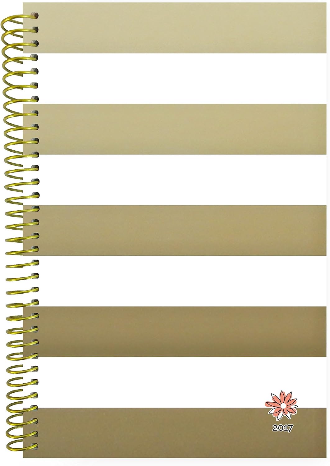 Bloom Daily Planners 2017 Calendar Year Daily Planner - Passion/Goal Organizer - Monthly Weekly Agenda Datebook Diary - January 2017 - December 2017-6" x 8.25" - Gold