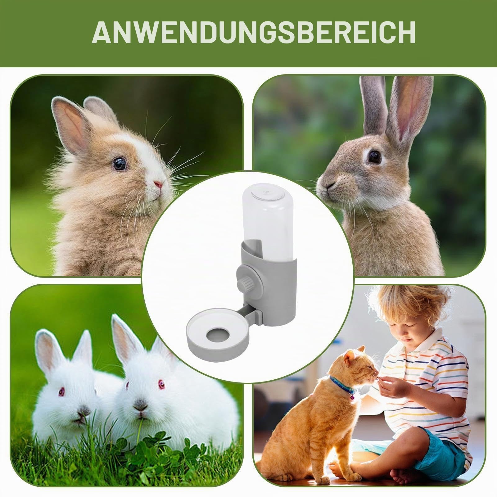 Wasserspender für Haustiere, Hundekäfig-Wasserspender, großes Fassungsvermögen, Trinkwerkzeug für Katzen, Welpen, Kaninchen und andere Tiere