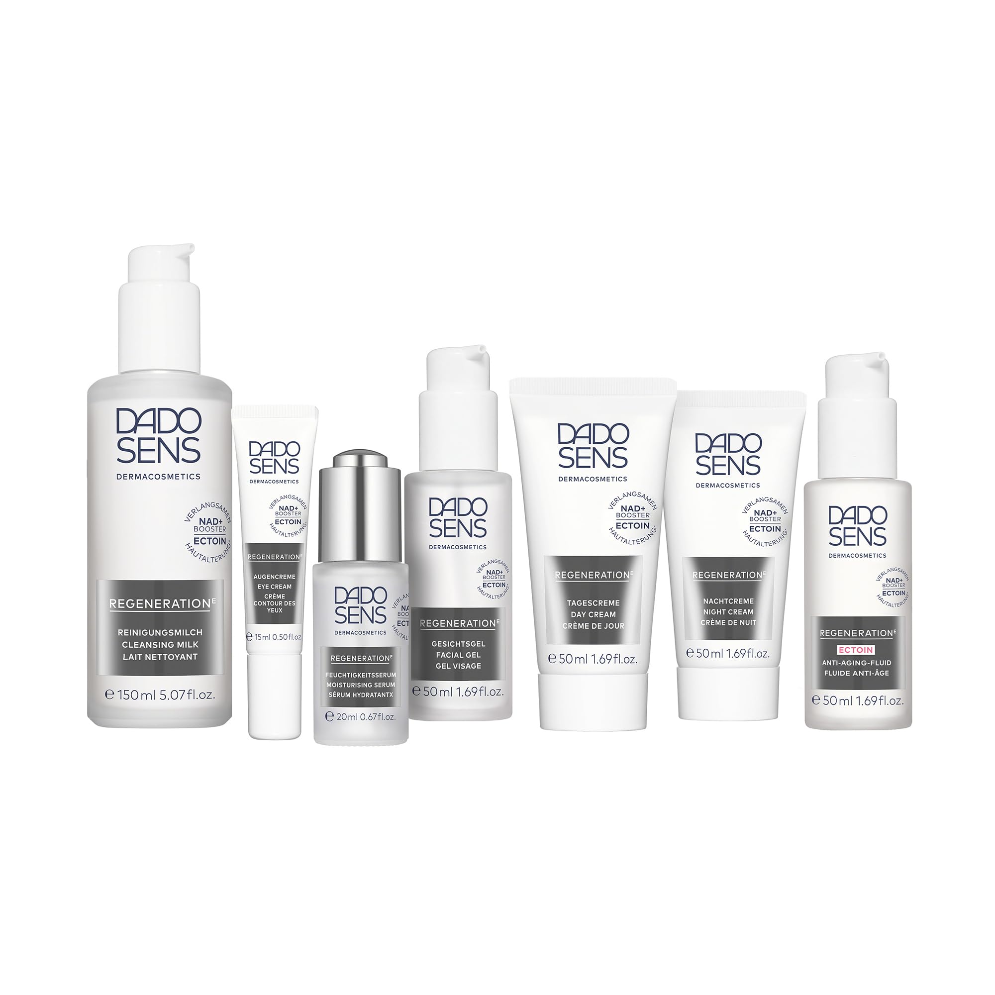DADO SENS REGENERATION E Nachtcreme 50 ml, Mit NAD+ Booster & Ectoin | Feuchtigkeitsspendende Nachtpflege, Mildert Falten, Anti-Aging Nachtcreme, Regenerierend & Straffend, Fördert Zellenergie