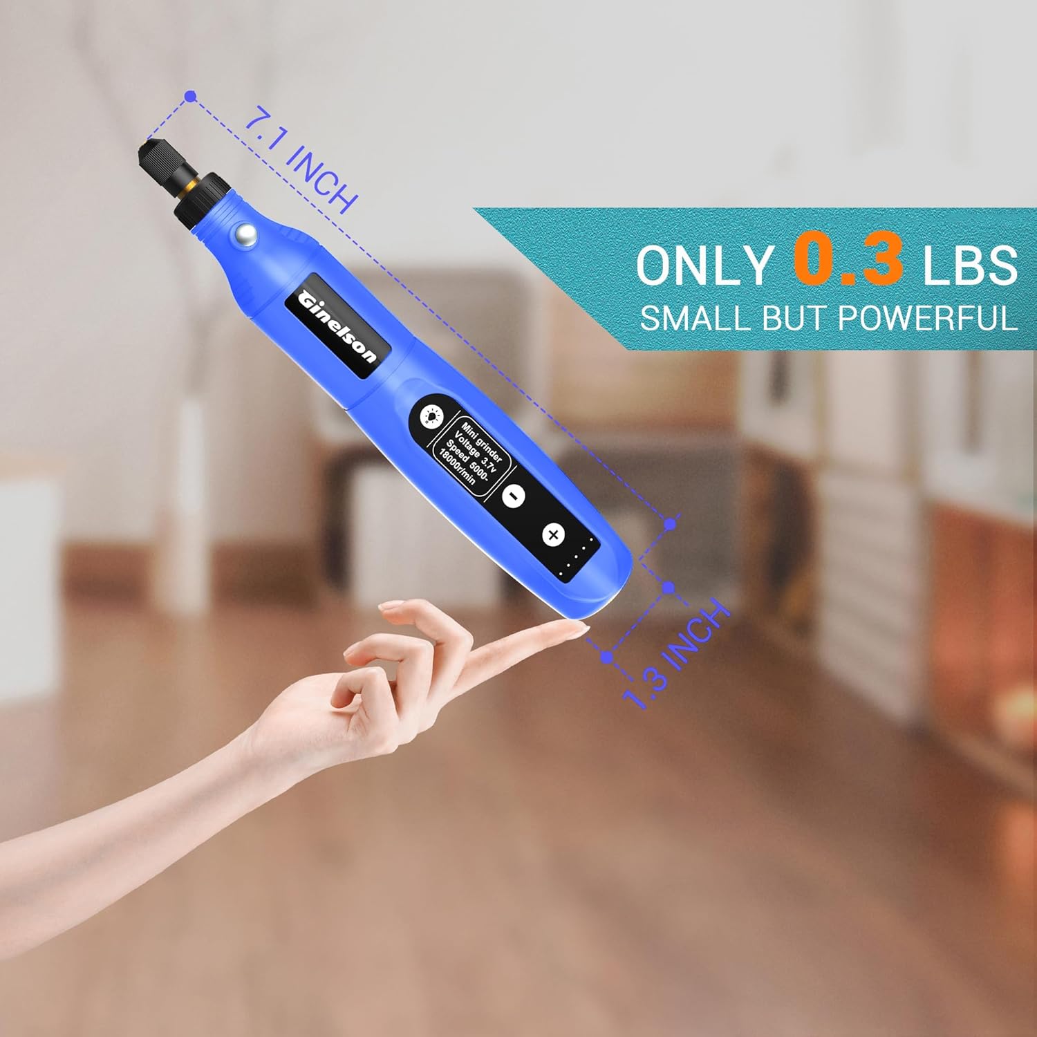 Cordless Rotary Tool, 5 Variable Speed Mini Rotary Tool Kit with 70 Accessories, 3.7V Type-C Charging Power Rotary Tool for Engraving, Sanding, Polishing, Carving, Cutting, DIY Crafts Blue image 4 of 7 B098JXDHHN