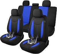 Vista 10 de CAROMOP Funda de neopreno para asiento de automóvil, 2 asientos delanteros, fundas de asiento impermeables para automóviles, ajuste universal