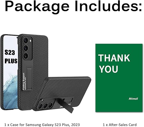 Miniatura 8 de Miimall Funda de piel compatible con Samsung Galaxy S23 Plus, Galaxy S23 Plus Kickstand con piel sintética de alta calidad, funda protectora