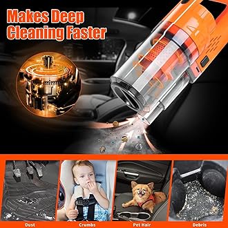 Viewsun Car Cleaning Kit, Orange 17pcs Car Interior Detailing Kit with High P...