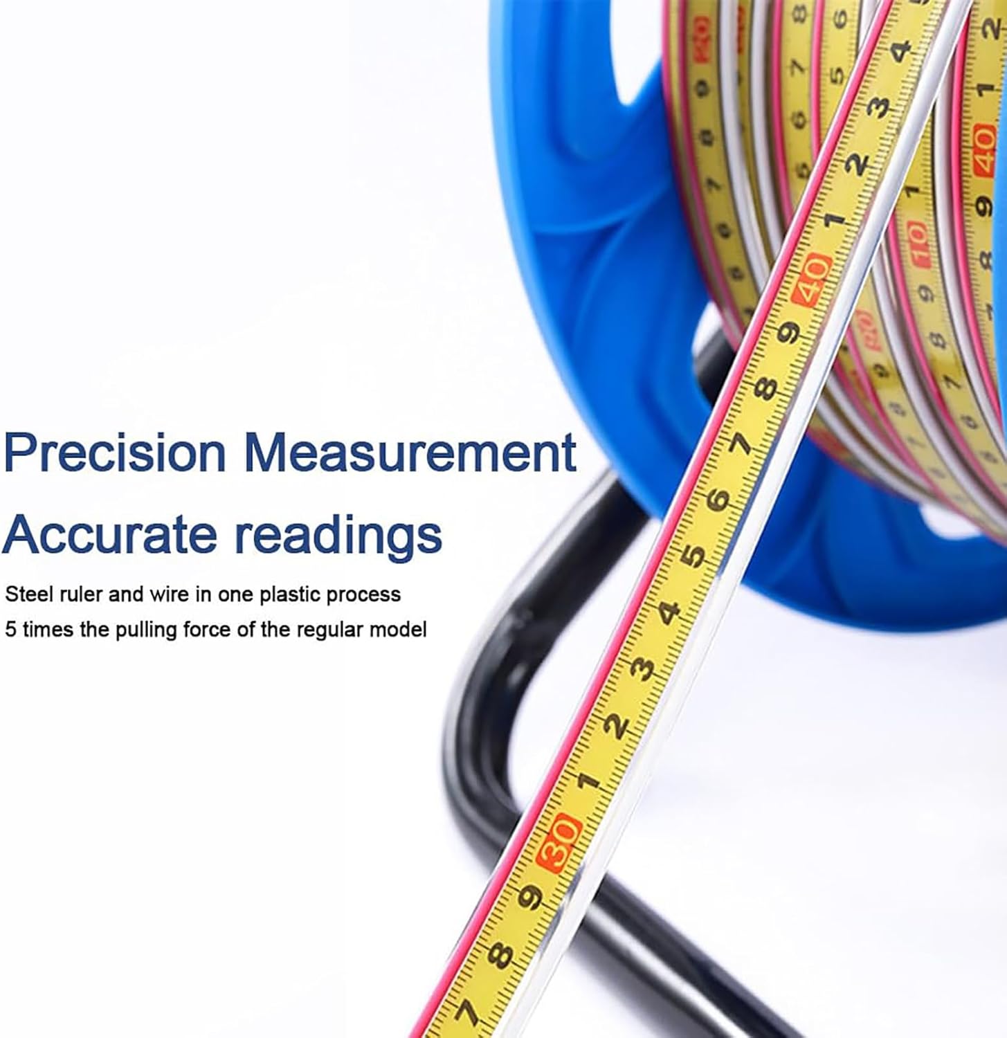 984ft/300m Water Level Meter Well Depth Gauge Water Level Gauge with Stainless Steel Probe and Steel Measuring Tape