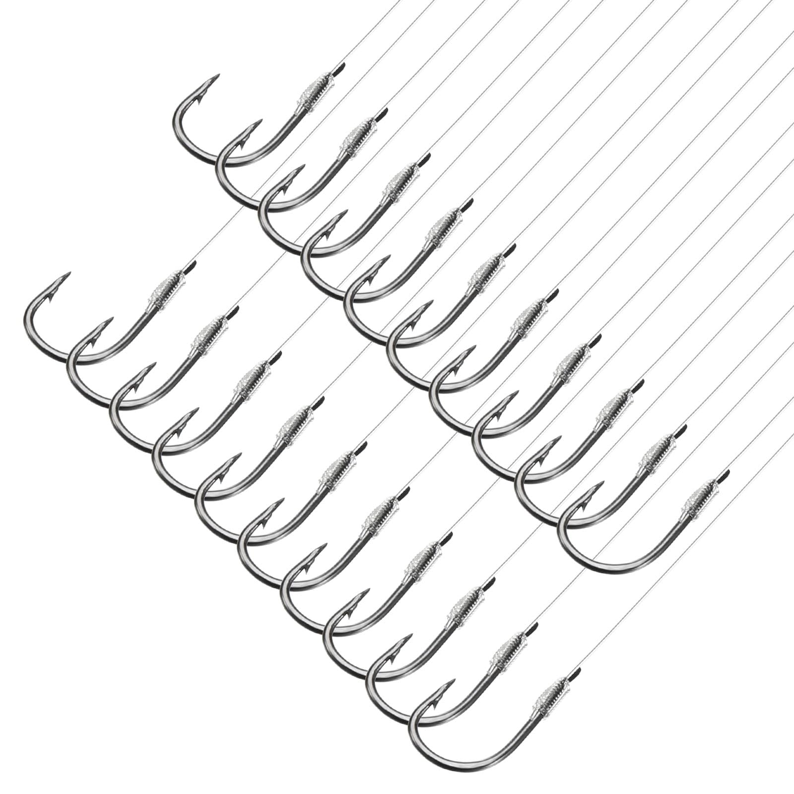 PATIKIL 4# Small Fishing Hooks with 45cm Line