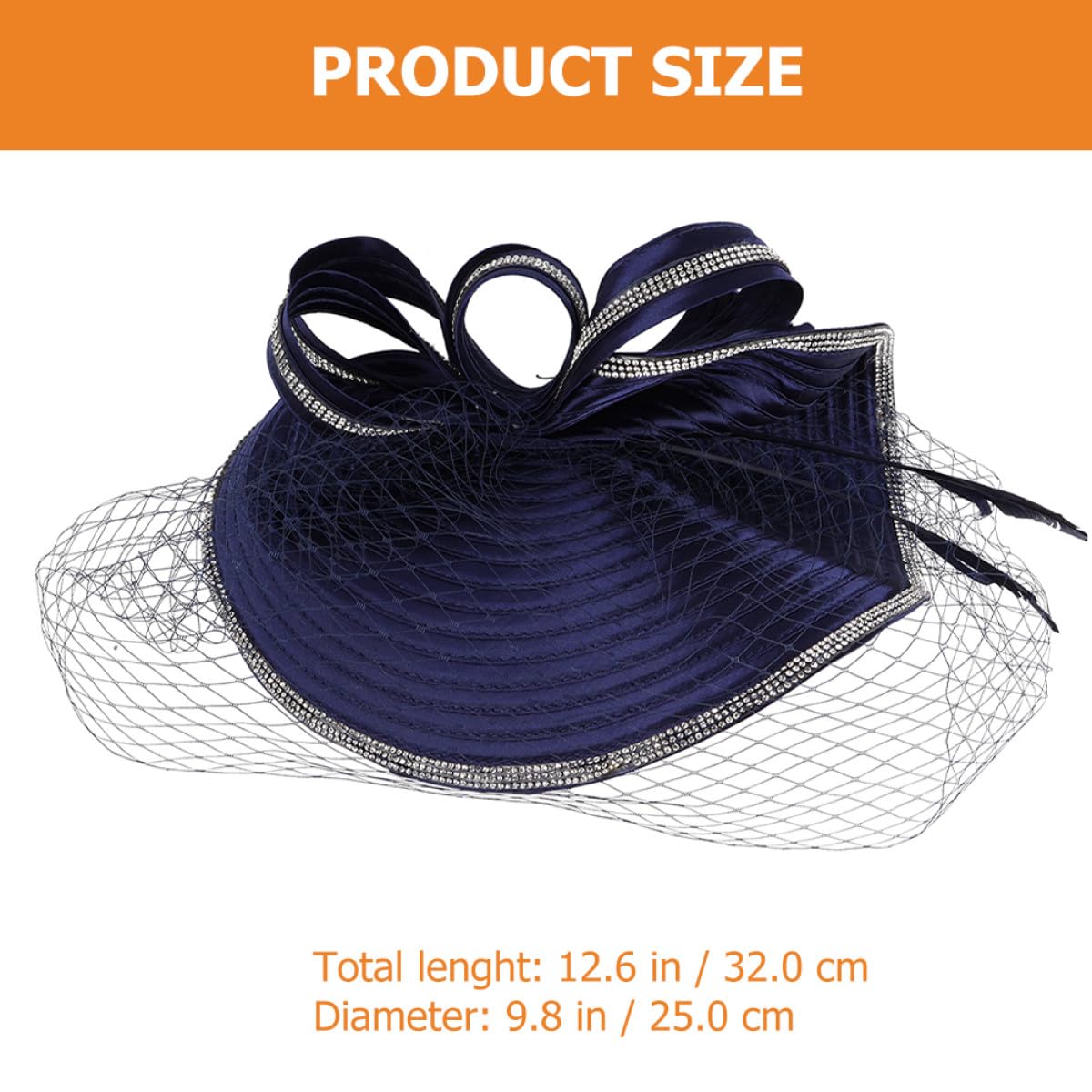 Fascinator in Canapa Blu Navy Elegante e Facile da Indossare per Cocktail Party e Cerimonie Superficie Liscia e Stile Giovane