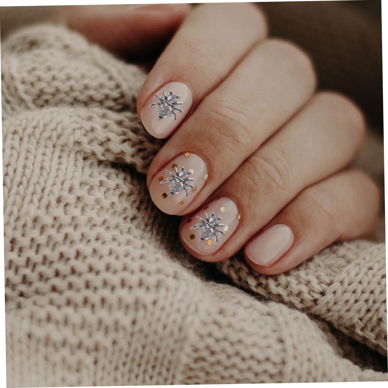 Healeved 400piezas Adornos De Uñas De Metálicos Para Manicura Decoración De Halloween Accesorios De De Uñas y Celebraciones