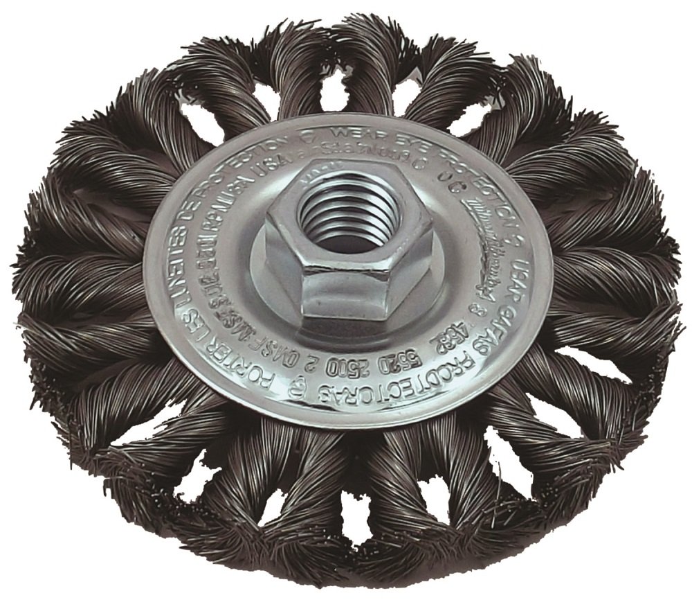 4" Dia. Wire Knot Wheel Brush - Full Cable