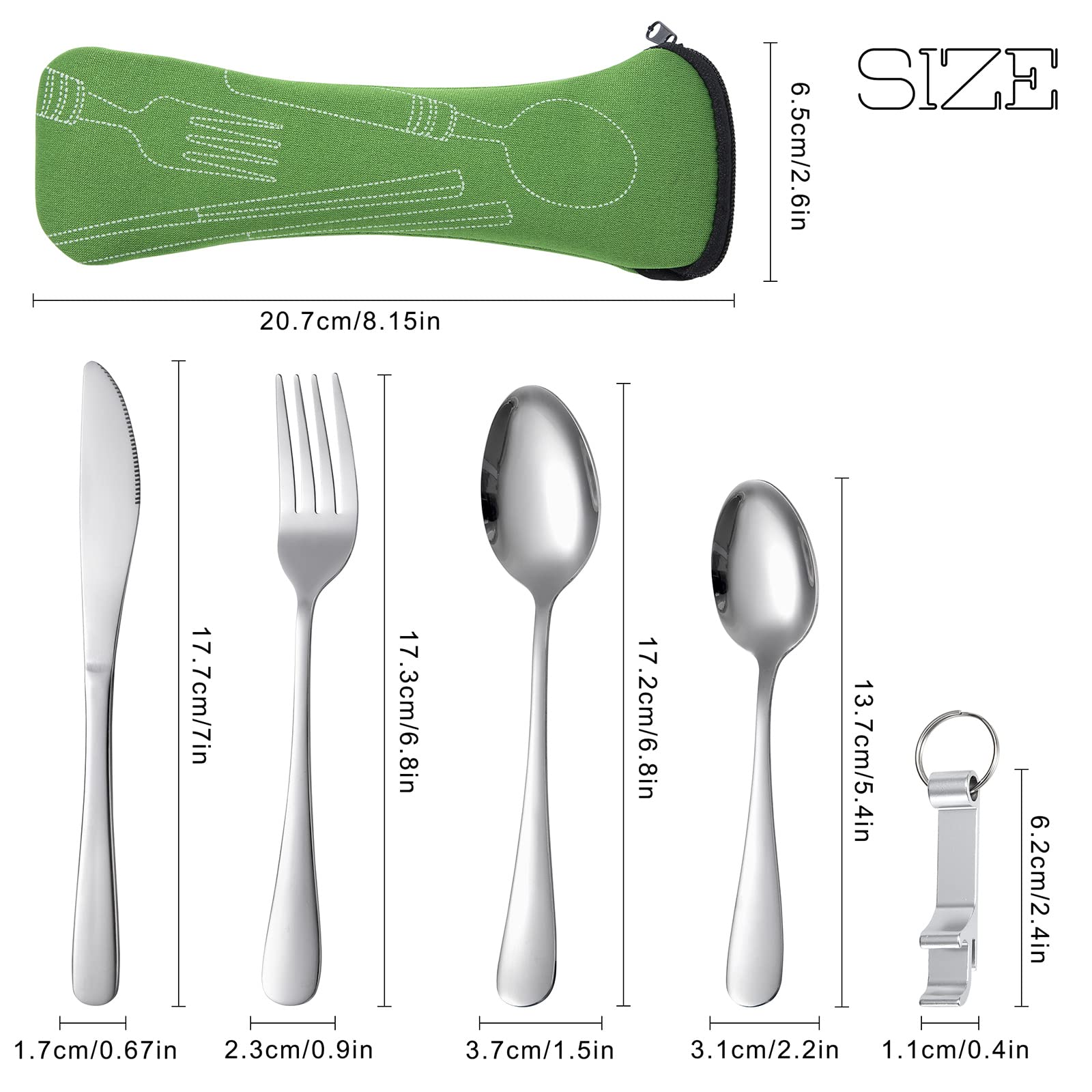 Accessoires De Camping Set Ménagère SONOMA 4 Pièces Couverts Couteau Fourchette Cuillères Kit Vaisselle Camping