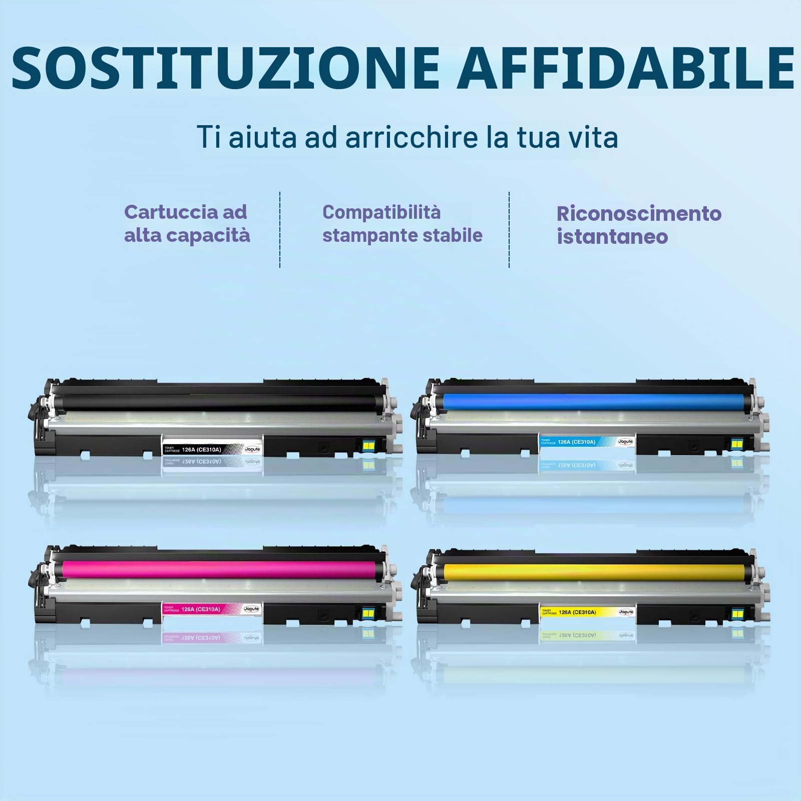 4 Pacchi Toner Compatibili con HP 126A CE310A CE311A CE312A CE313A