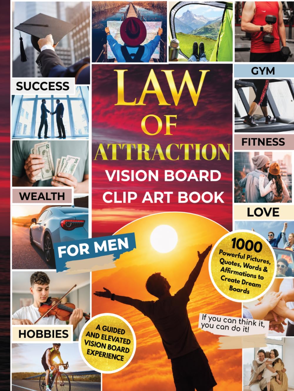 Citations et affirmations pour tableau de vision masculin afin de surmonter le manque de focus