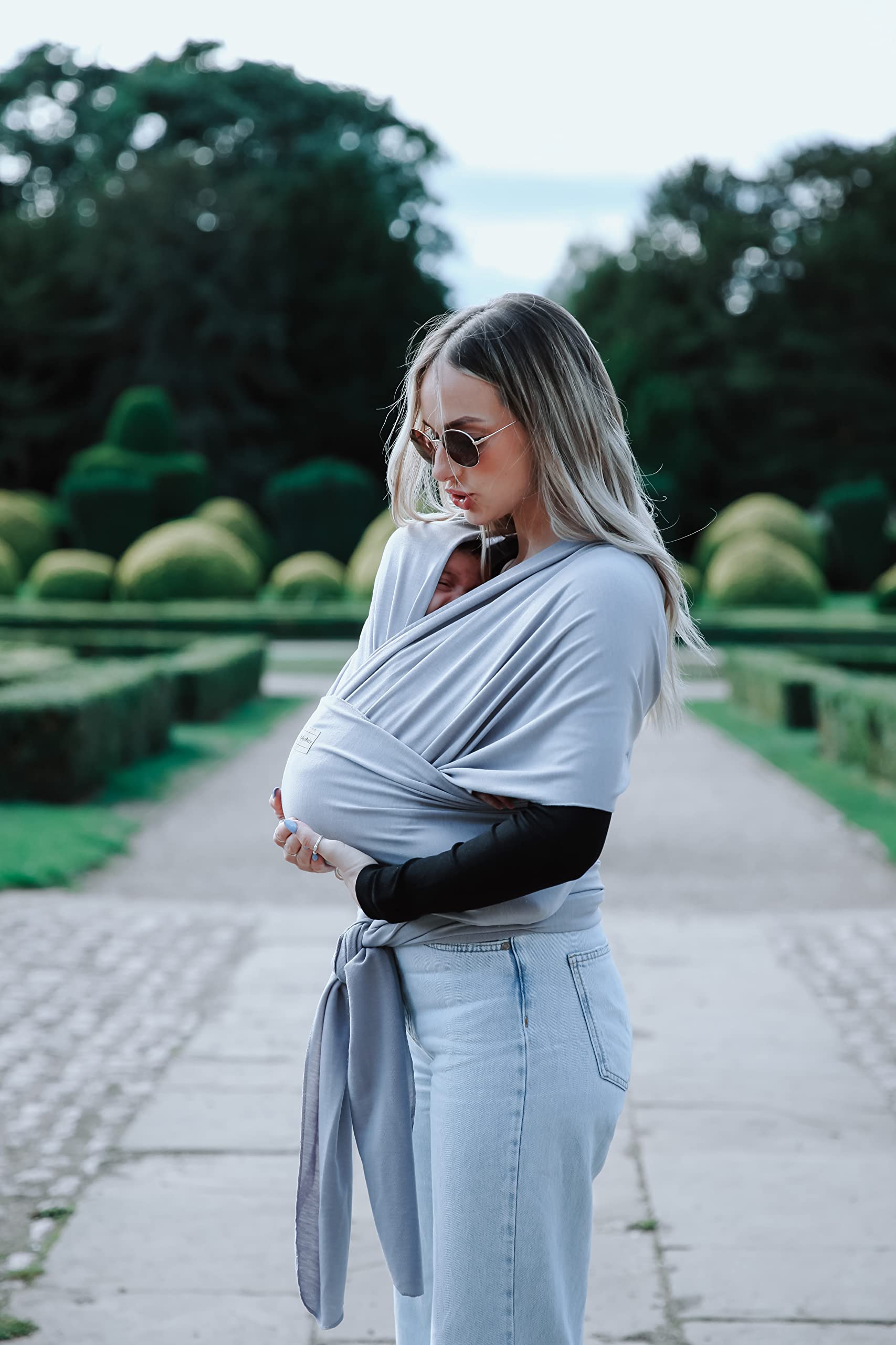 Baby Sling Wrap Newborn to Toddler Carrier 7-35lb, Soft Stretchy Baby Wrap Sling, Safety Tested, Hands-Free Baby Wrap Carrier - Image 4