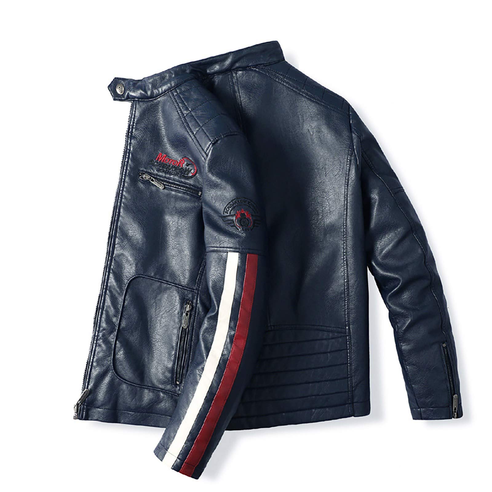 Giacca da Moto Impermeabile Certificata CE Abbigliamento da corsa da uomo autunno e inverno Giacche da moto europee e americane in pelle PU giacche da uomo resistenti al freddo
