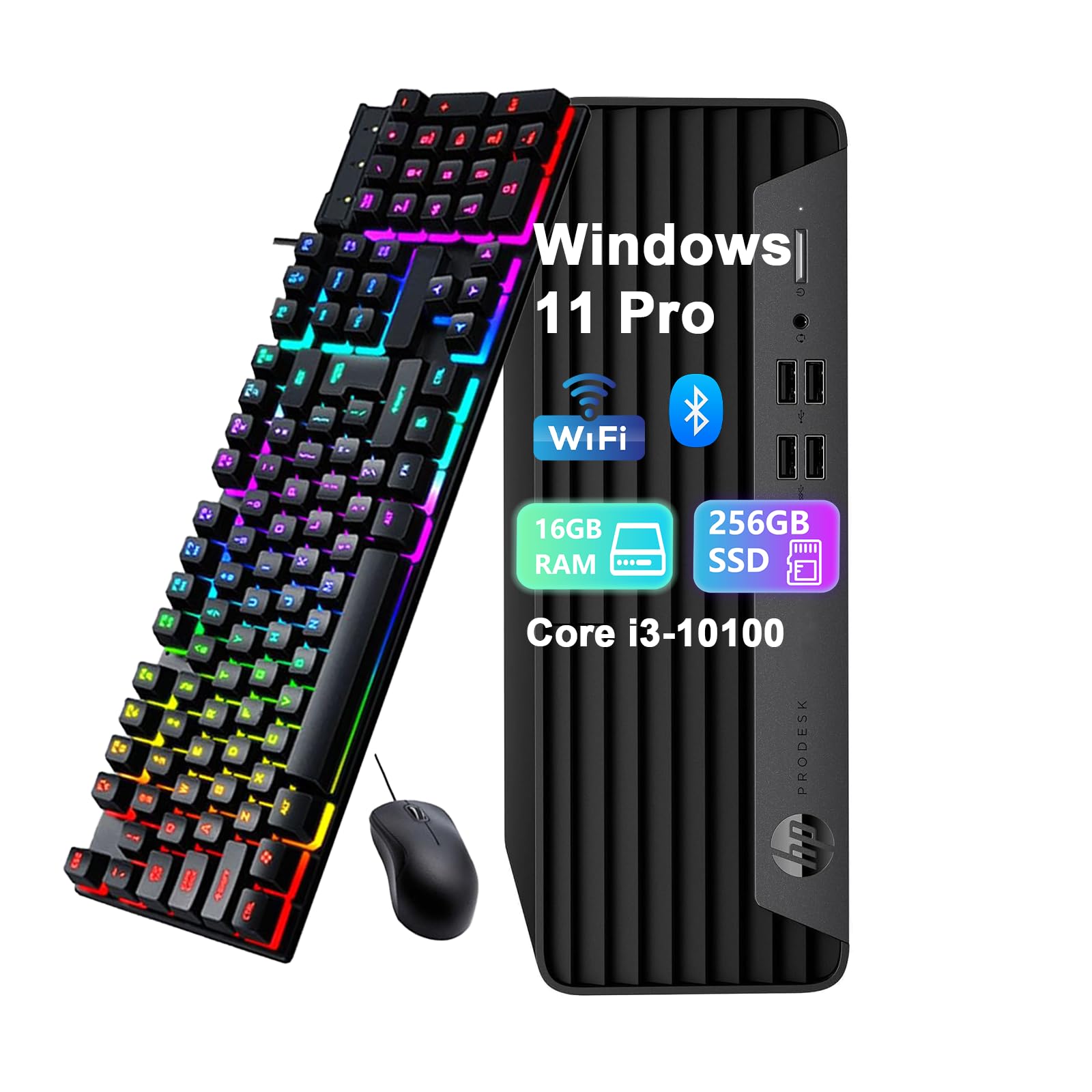HP Prodesk 400 G7 SFF PC, Core i3-10100, 16GB RAM 256GB SSD