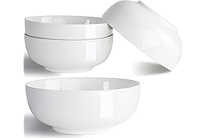 40-Ounce White Porcelain Pho Soup Bowls for Ramen, Salad, Cereal, and Pasta