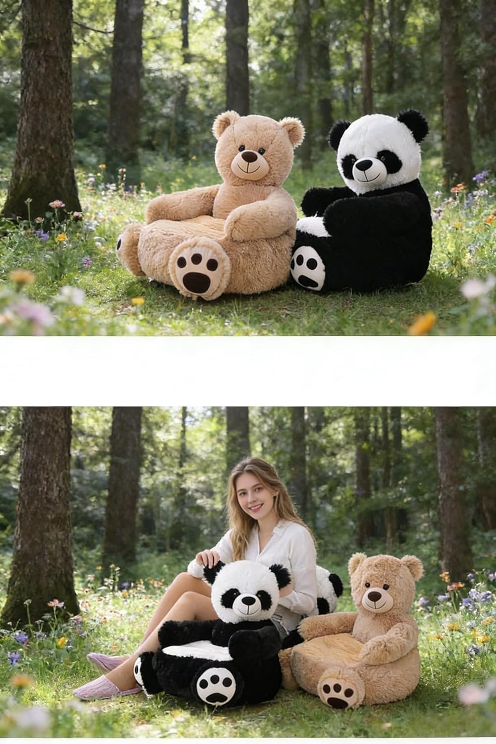 Cute Sofa Seat Duck Chair Bean Bag Chair Seat Chairs Sofa with Armrest Animals Shaped Seat Cushion Comfortable Teddy Bear Cushion for Home Bedroom Decoration(Yellow-Duck)