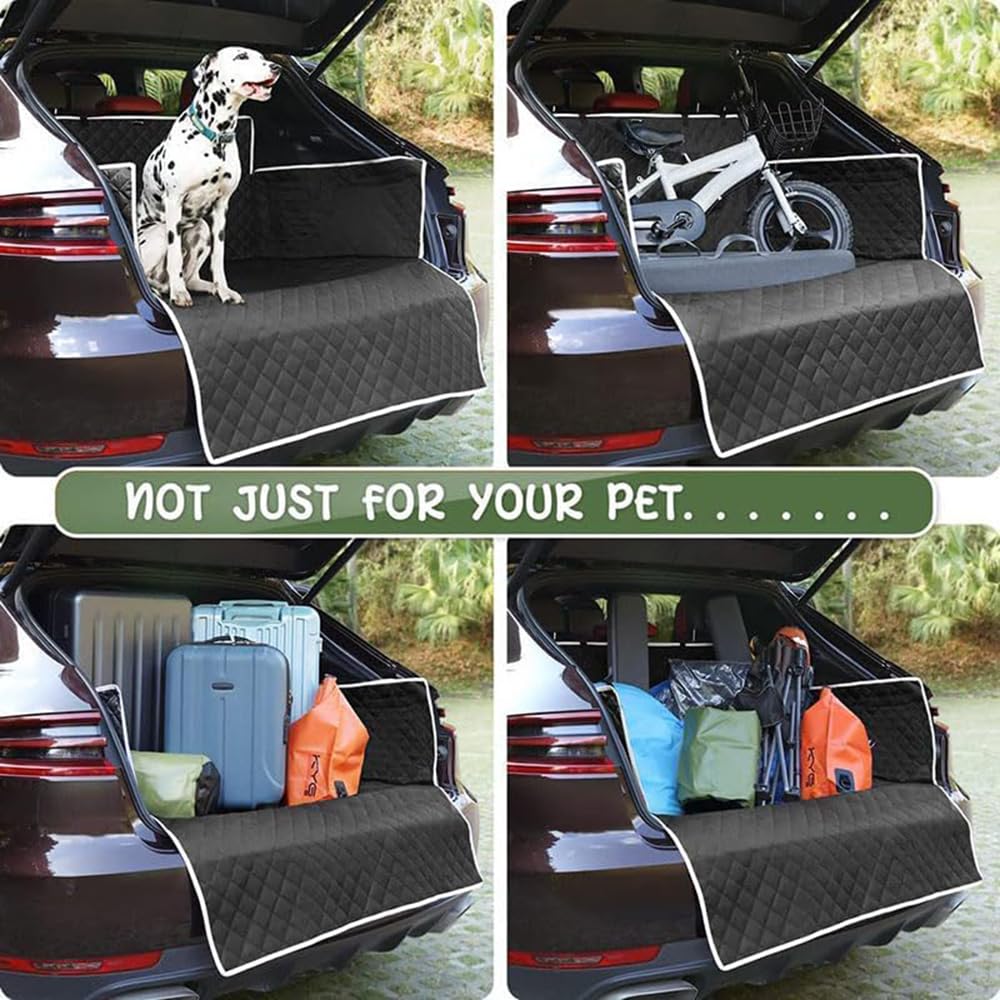 Funda Coche Perro Asiento, para Ford Kuga 2020-2024 Antideslizante Impermeable Auto Maletero Manta Perros con protección Lateral