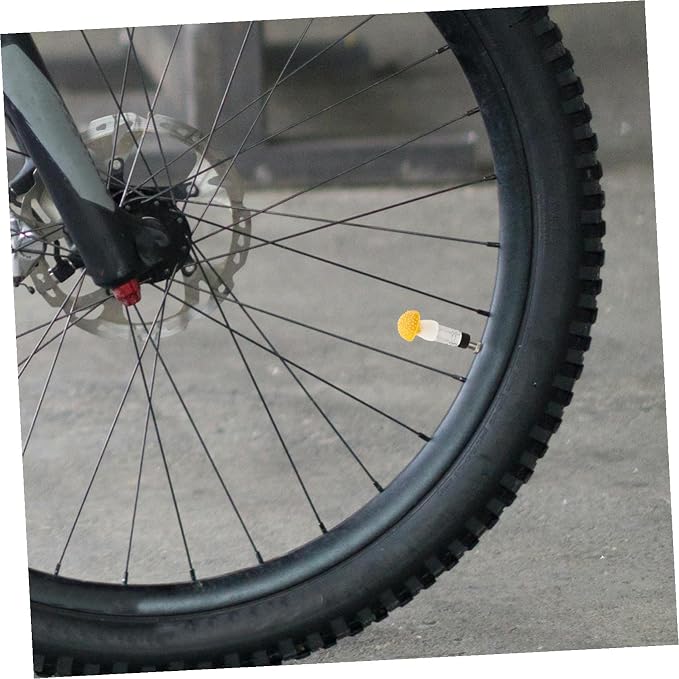 4 tapas de válvula de neumático con diseño de hongo para bicicleta miniatura 9