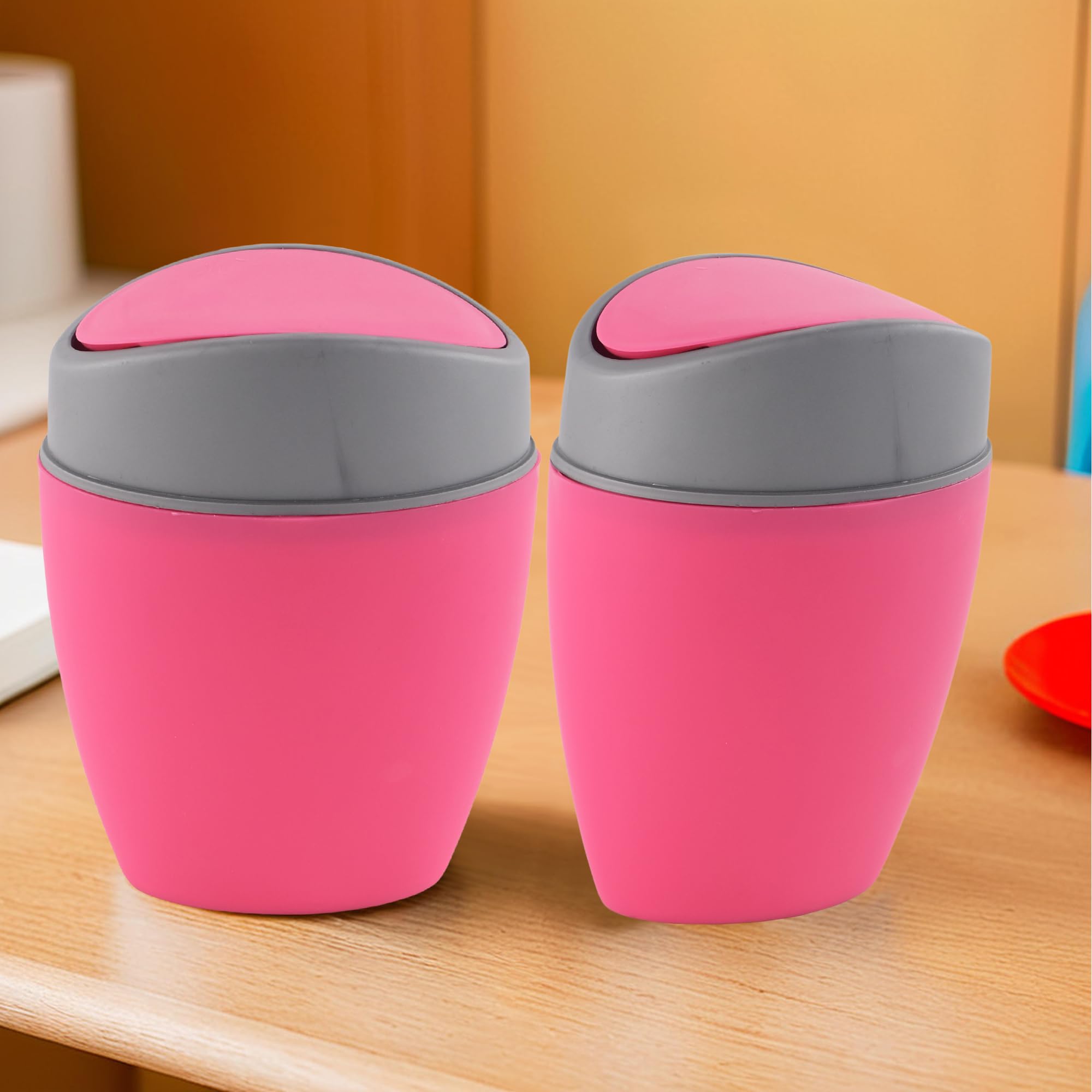 Mini Dustbin - 2.5L Swing Lid Trash Can -11