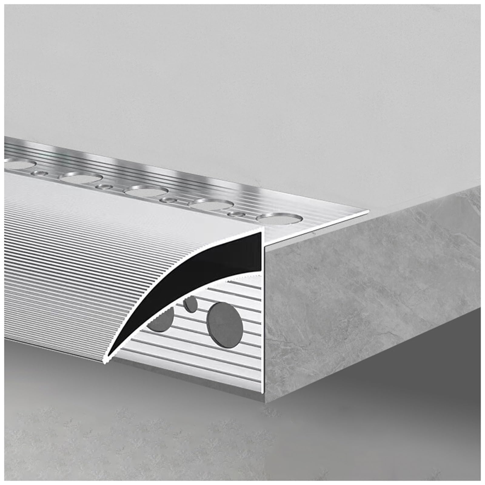LXLZYXSF Metal Drip Deflector Strip Drip Lines, Eagle's Beak Molding Trim for Outer Eaves of Roof/Exterior Wall/Outer Edge of Window Sill, Aluminum(L-95cm(3.1ft))
