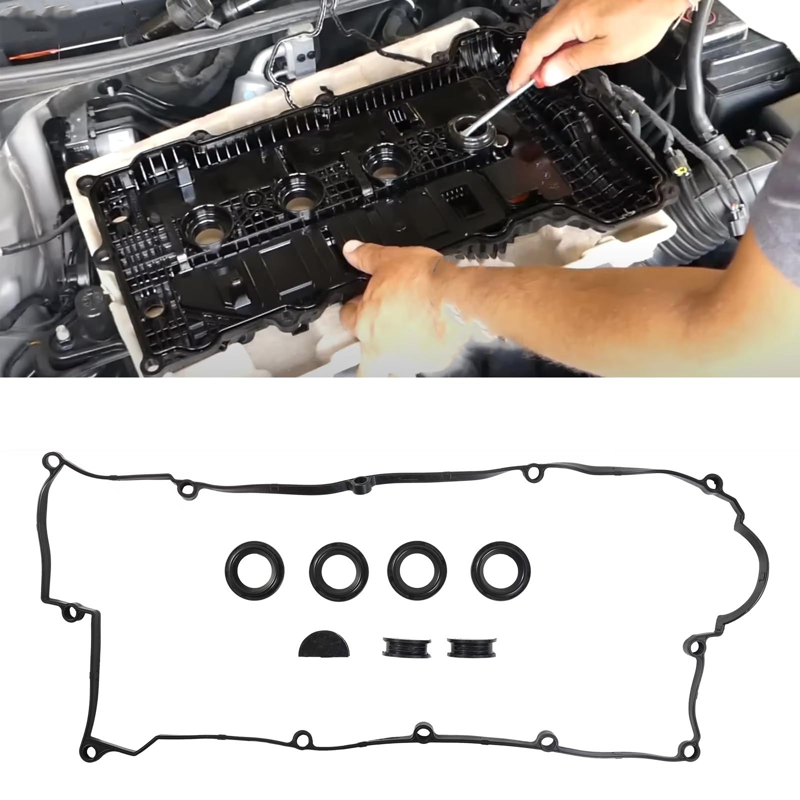 Junta de Tapa de balancines de válvulas para Hyundai Tucson 2.0L 2005-2009 Junta de Tapa de válvulas de Motor OEM: 22441-23800 Junta de Sellado