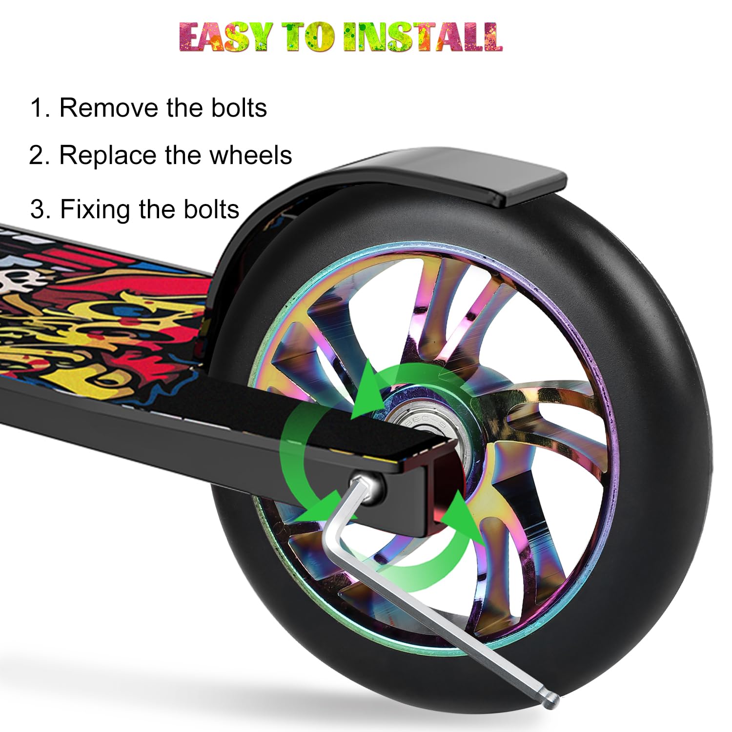 Aluminium 2 Stück Mit Lager Ersatz Rollen Scooter Zubehör E Scooter Rollen 100mm