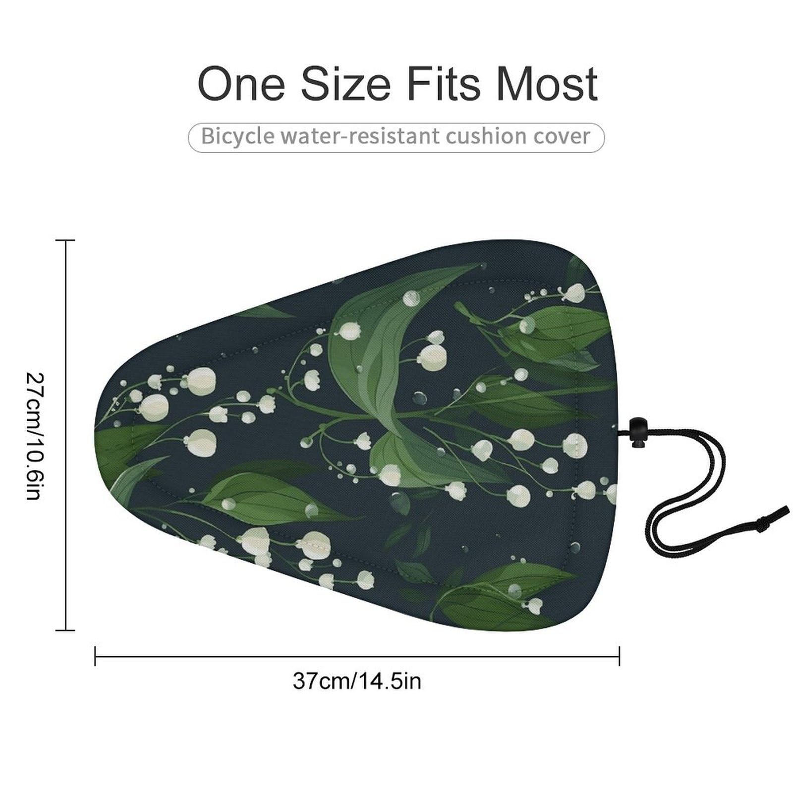 Dark White Light Green Bike Seat Cover for Men Women, Waterproof & Dustproof Bike Seat Cushion with Drawstring, Adjustable Bicycle Saddle Cover for Or Rain & Sun Protection