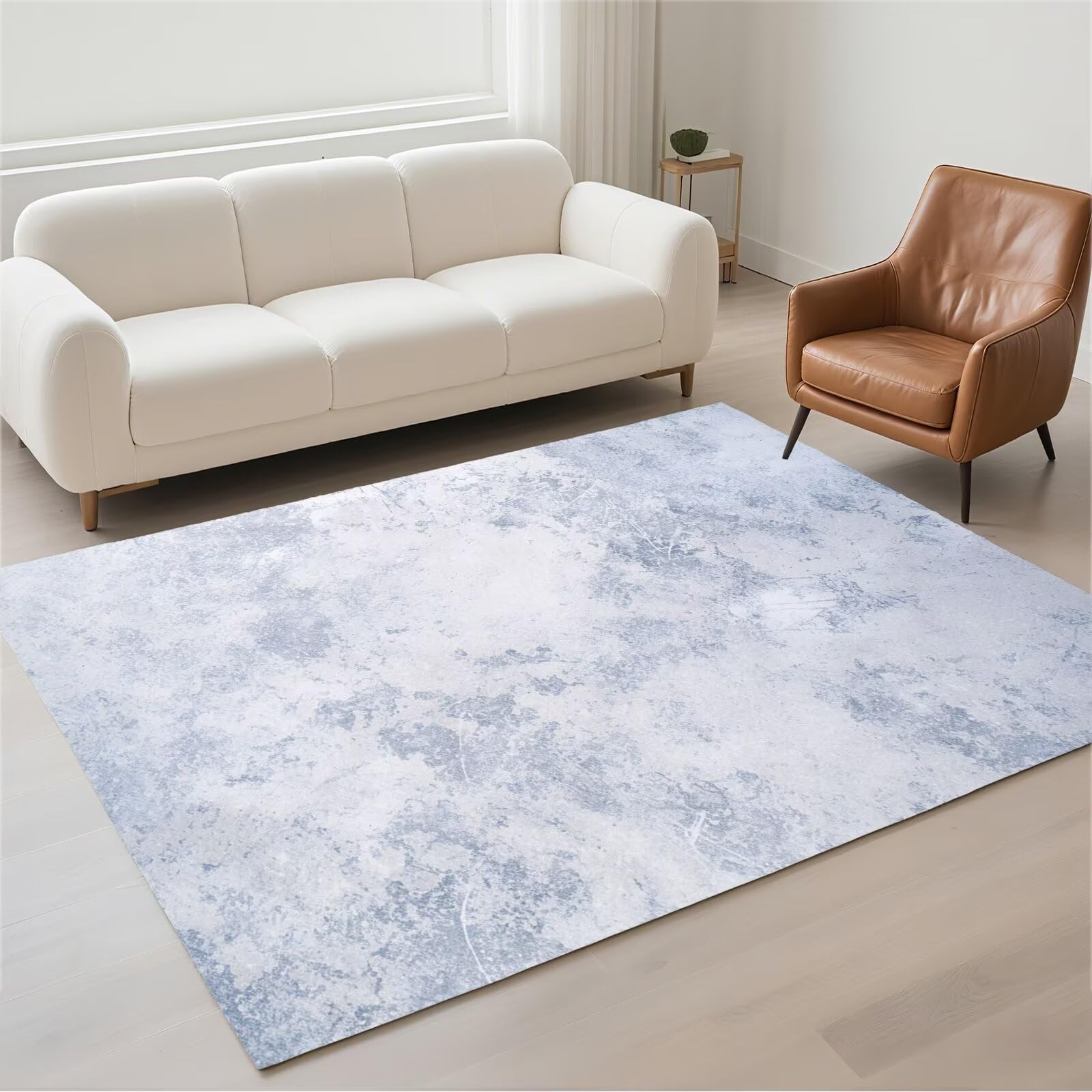 Tapis salon imperméable grand format 100x200cm lavable en machine pour une maison moderne