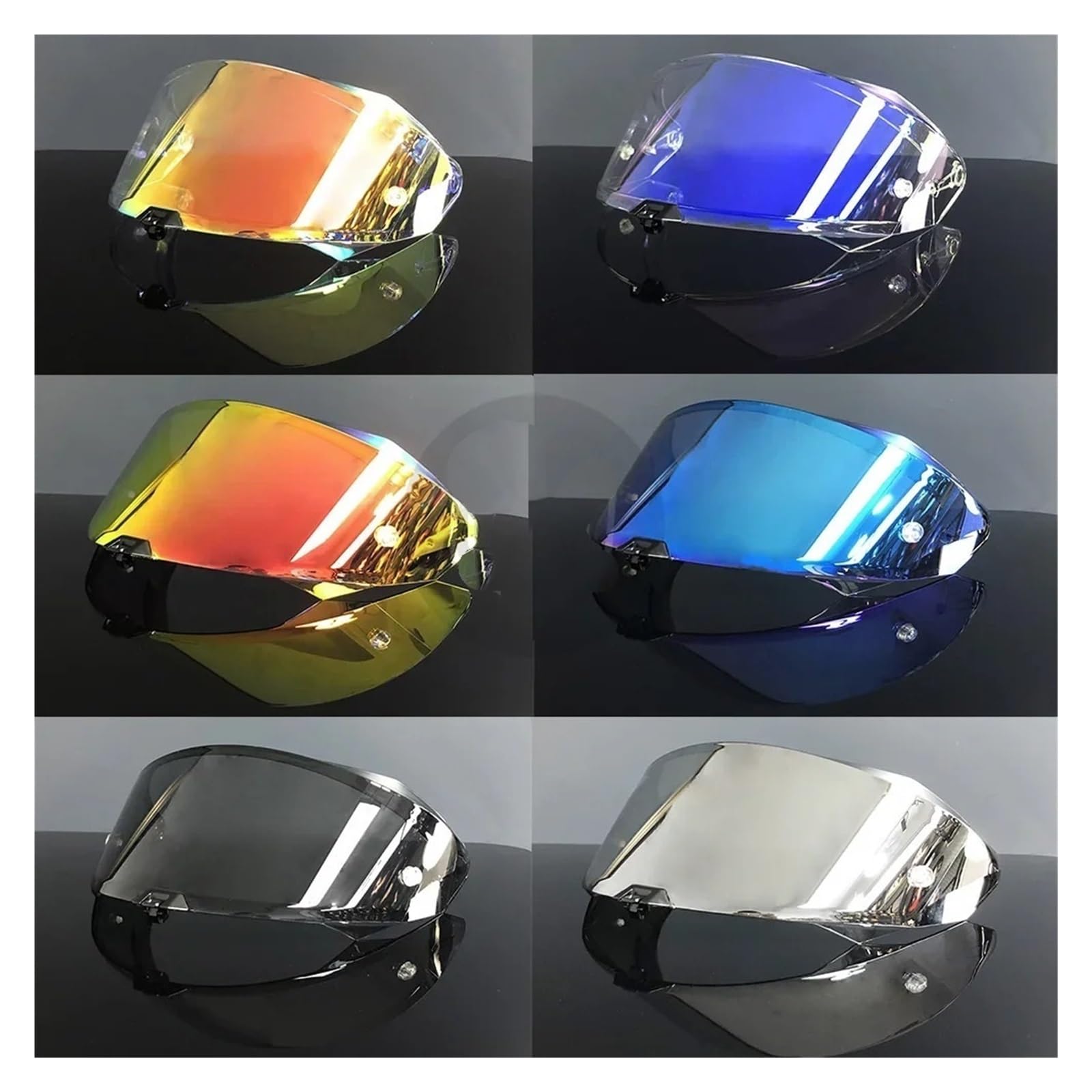 Motorcycle Helmet Visor Goggles Plating Silver Red Replacement Lens Helmet Visor For KYT R2R,gira su