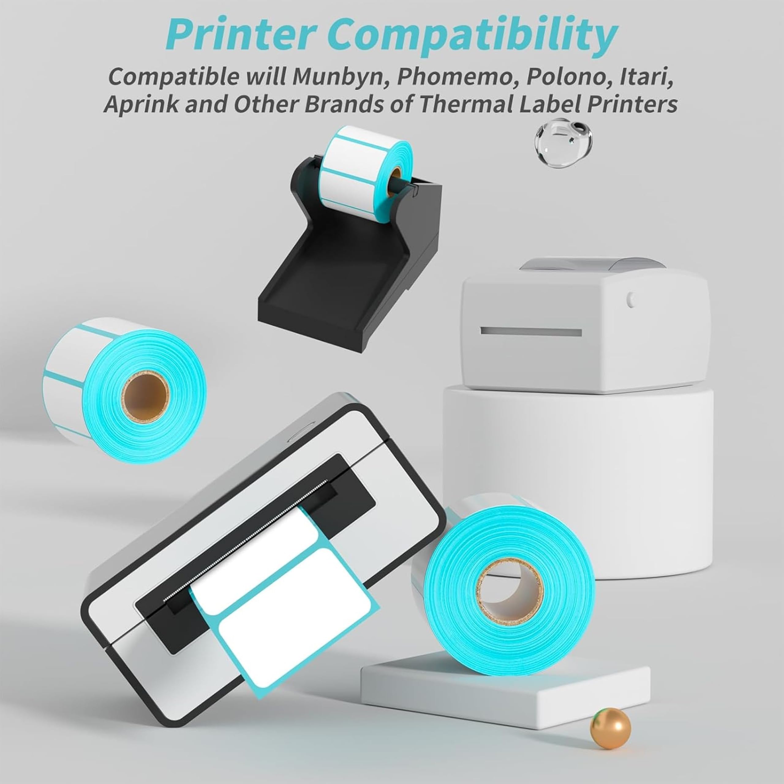 8800 Labels Stickers For Thermal Printer, FBA Barcode White Sticky