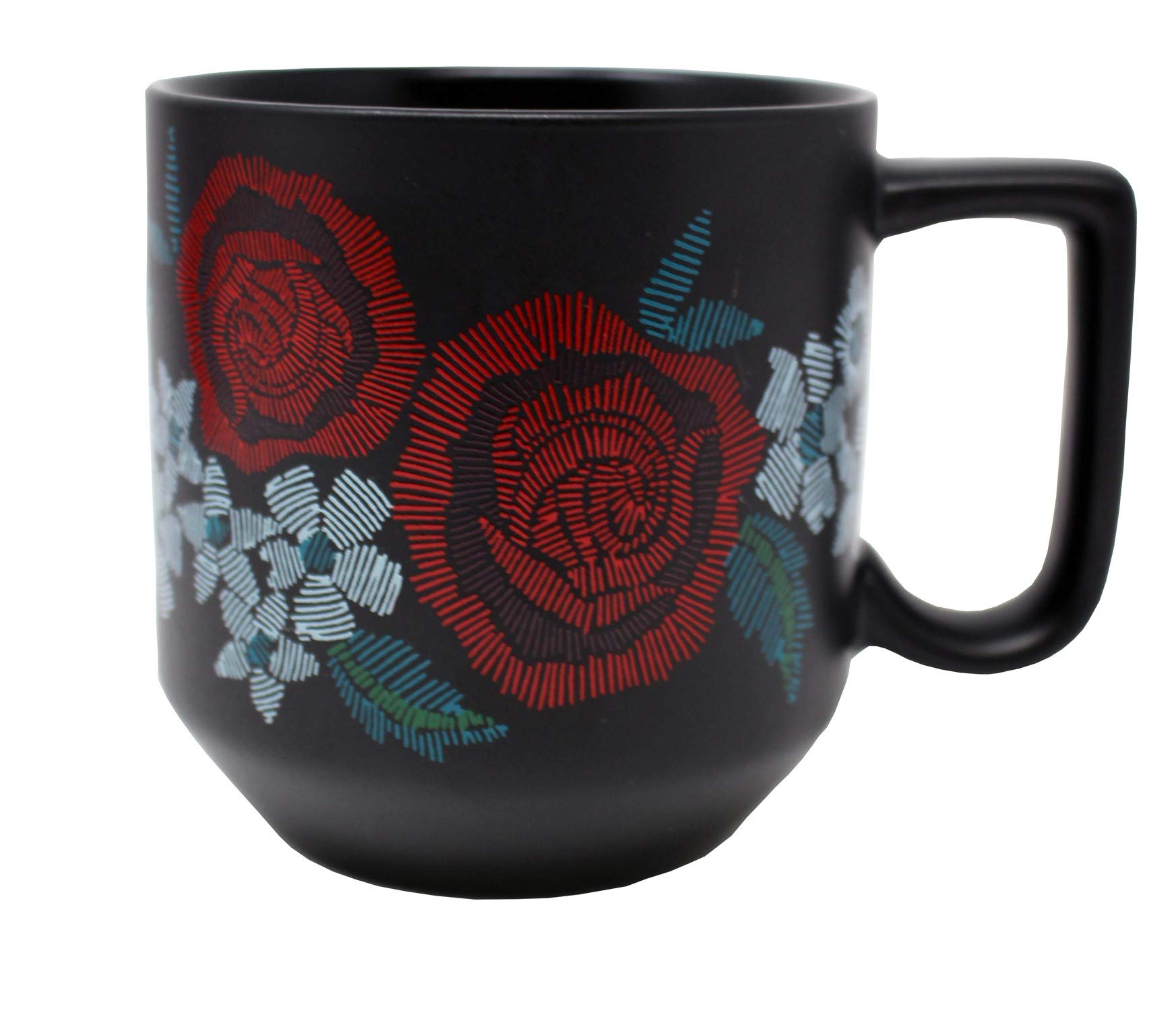 Amazon.com: Starbucks 2019 Valentine's Day Red Roses Ceramic Mug 10 Oz,  Black : Home & Kitchen