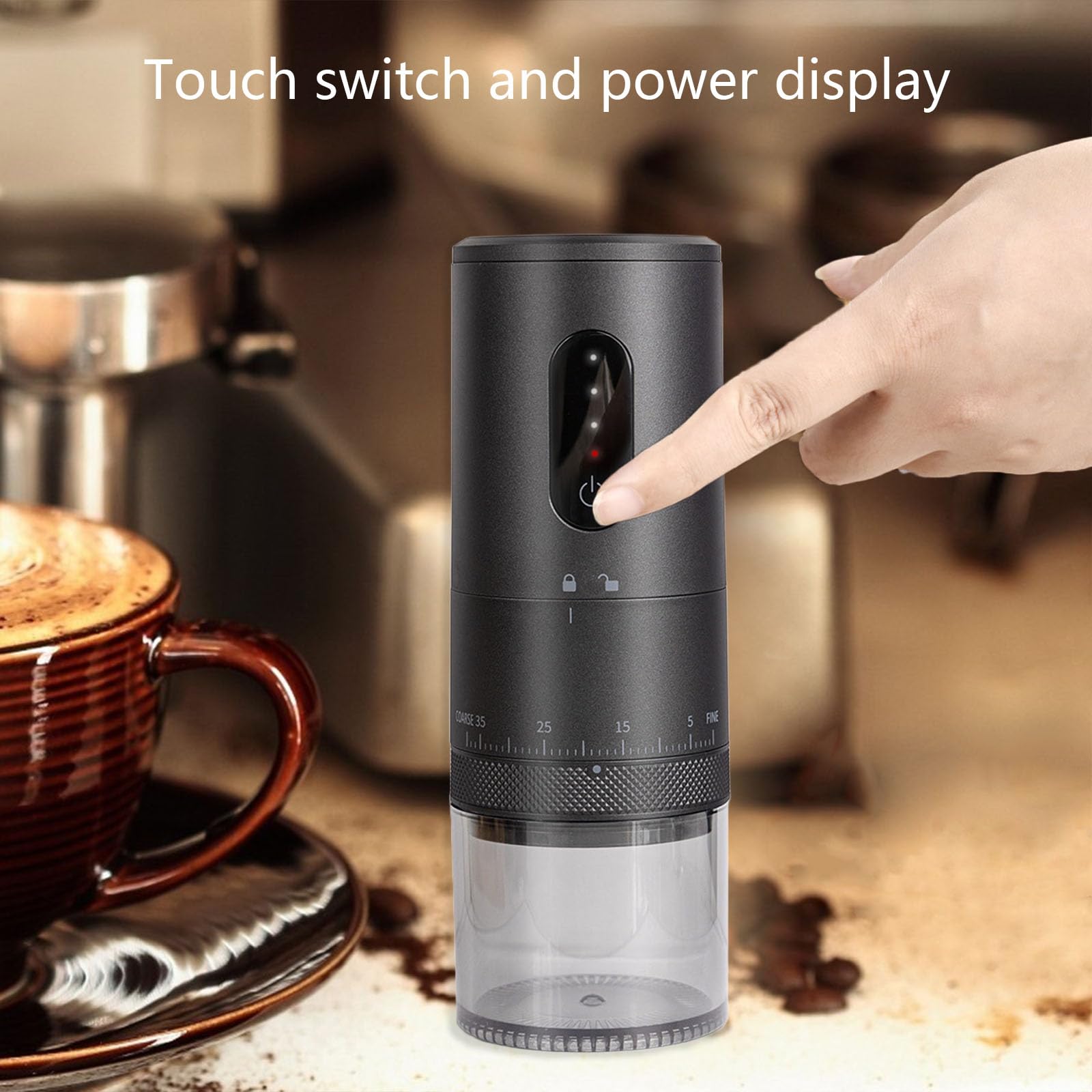 Fraise à café en faïence avec grossièreté modifiable, action silencieuse, séparations détachables pour cafetière et uniforme de brassage maison