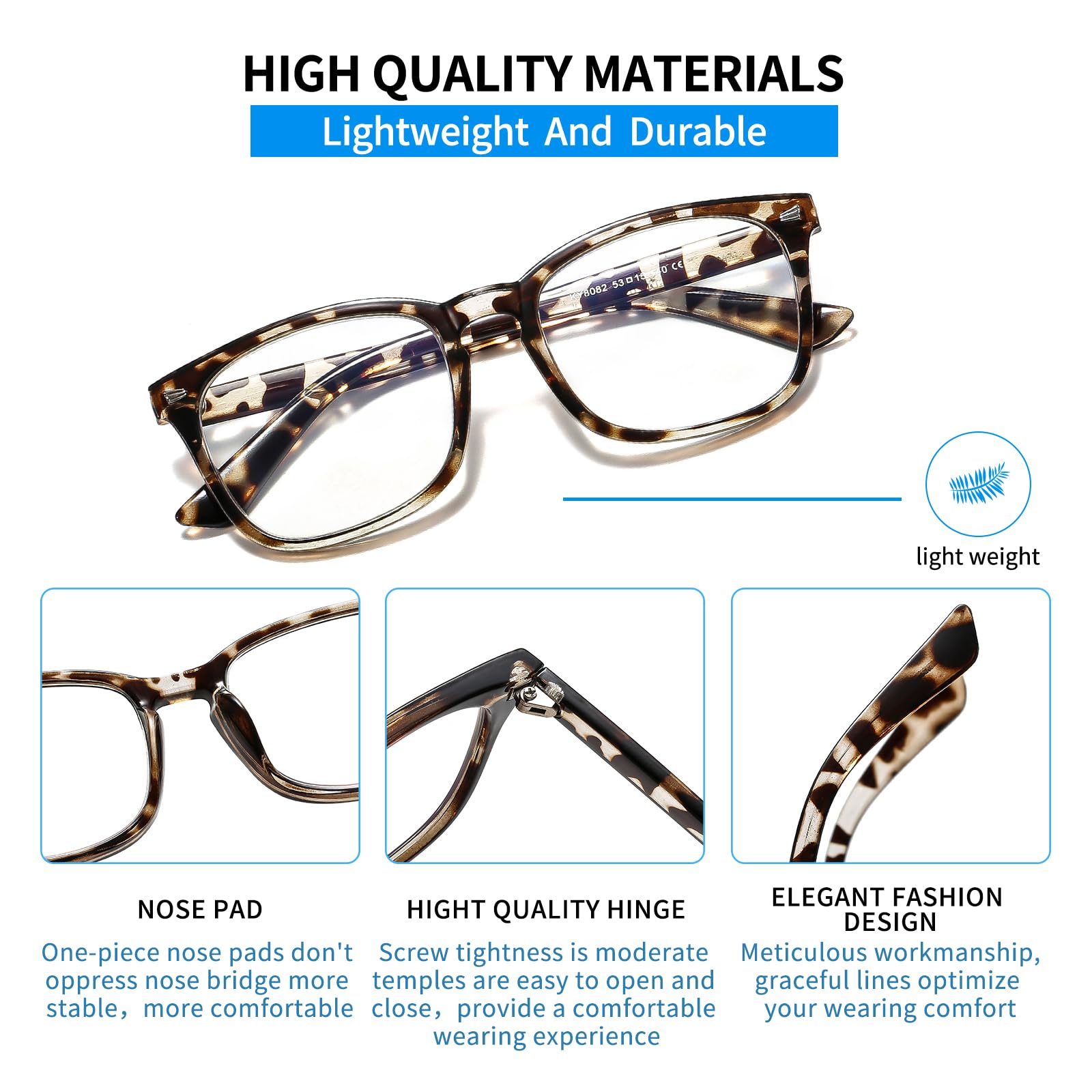 Lunettes de Vue de Loin Lumière de Mode Anti Bleu Distance Lunettes de Vue Anti Bluper Femme Homme