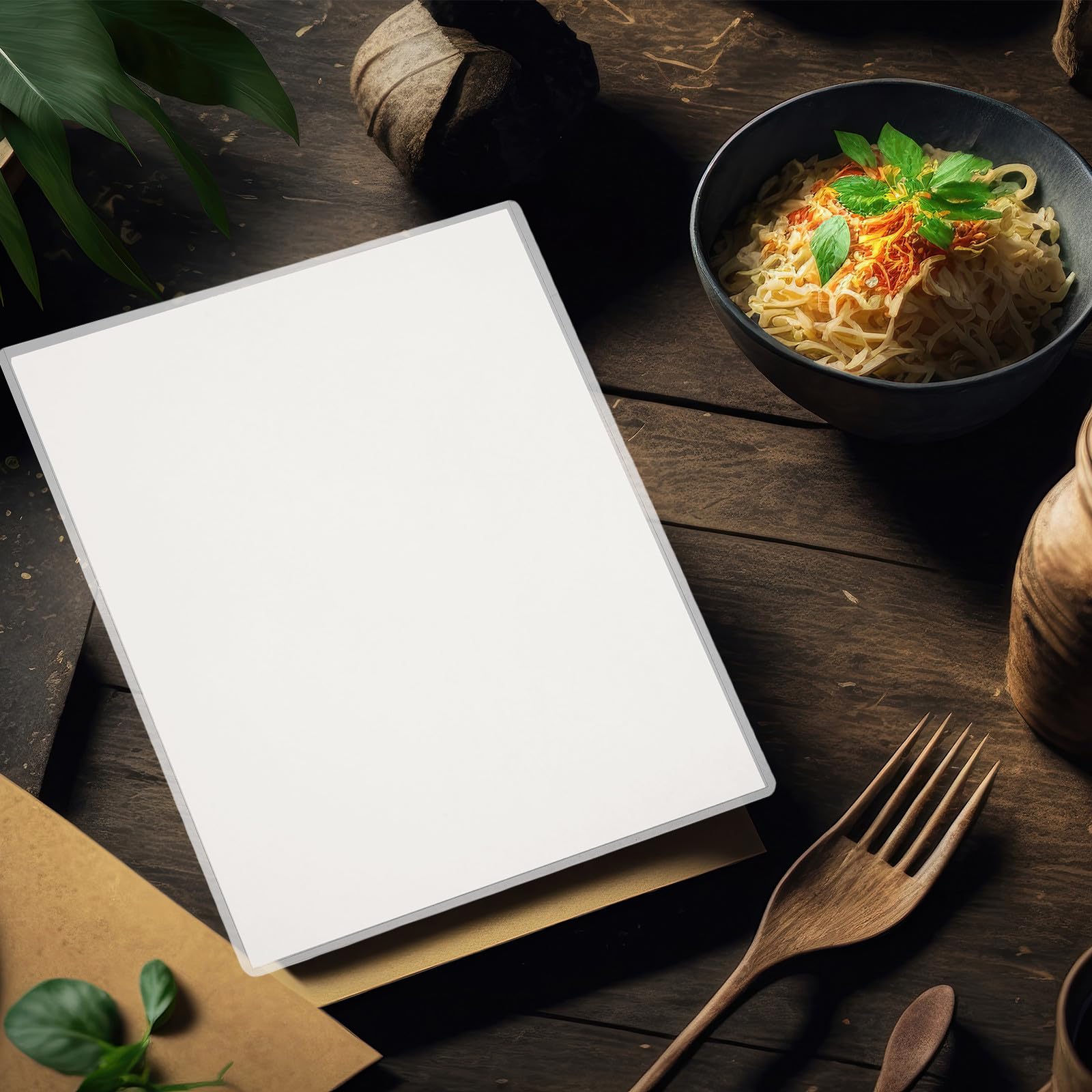 TEHAUX 30 Piezas Fundas de Plástico Transparente A4, Protectores de Hojas de Carpeta Transparentes de Plástico Rígido, para Documentos, Fotos, Pósteres y Menús