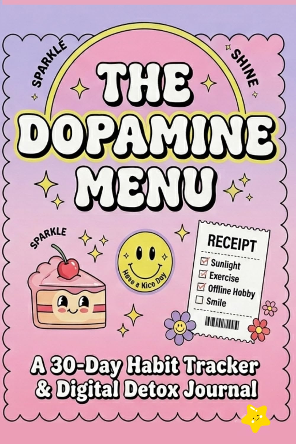 ADHD Habit Tracker & Dopamine Menu: 30-Day Mental Health Monitor Logbook for Focus, Digital Detox and Wellness featuring Daily Routine Builder, Brain Dump Pages and Neurodivergent Care Organizer