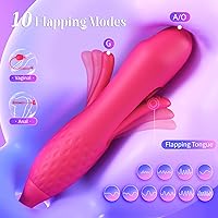 Vista 44 de Consolador vibrador juguetes sexuales para mujeres, juguete sexual MOOLIGIRL Rose con vibradores de punto G de empuje y 10 modos de succión